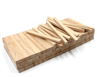 80 stuks houten strip beuken 10x8x160mm knutselblokken knutselhout decoratieve houten stokjes decoratief hout voor doe-het-zelf knutselwerkjes