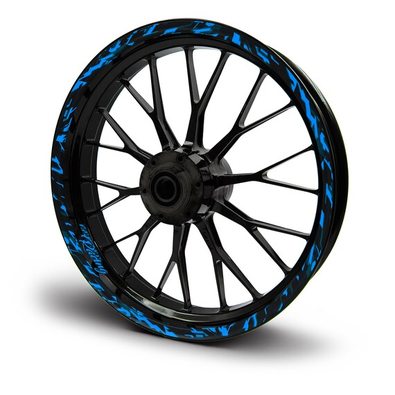 Felgenrandaufkleber GP-Design – Für 13 Zoll Felgen, Hellblau Matt, Wasserfest & UV-beständig
