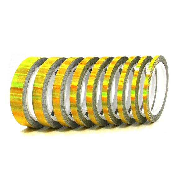10m decorative strips 50mm hologram yellow car motorcycle decorative strips  side