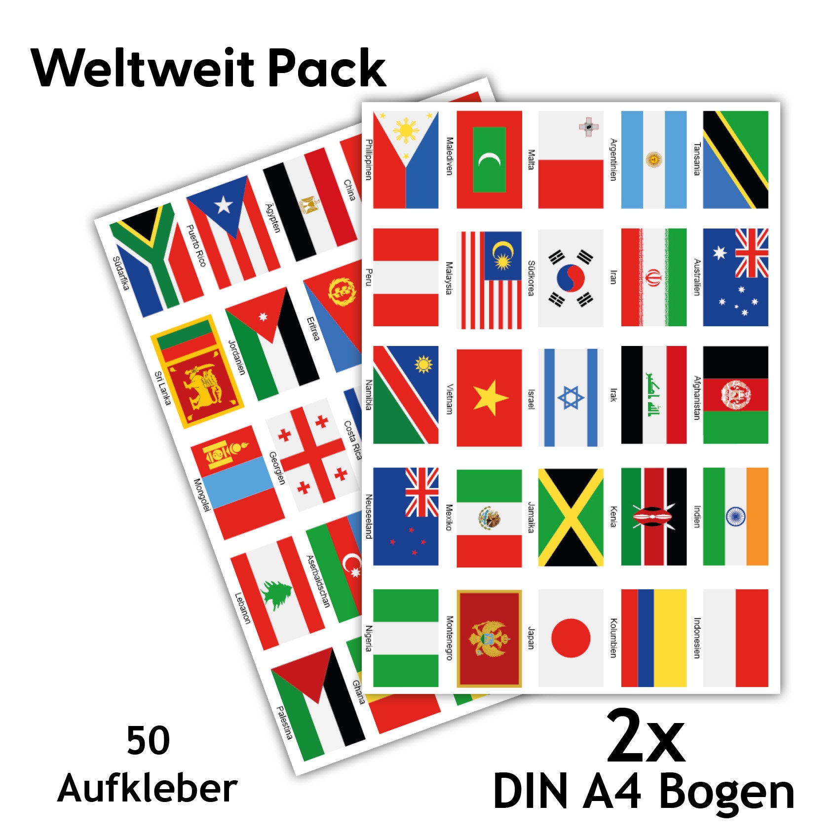 10 German Flag Stickers - 7.4 x 5.2 cm - Germany Vinyl Stickers
