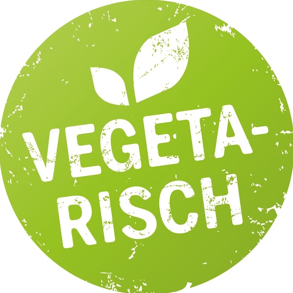Aufkleber "Vegetarisch" 20cm Schaufenster Theke Sticker Lebensmittel R001