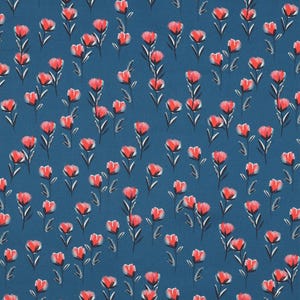 Tissu 100% coton 0,5 m tissu enfant au mètre couture pour enfant tissu couture bébé tissu décoratif BC035 tulipes