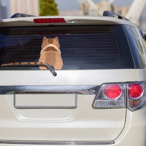 Hund Heckscheibenwischer Aufkleber Weiß - Auto Wischer Deko Aufkleber