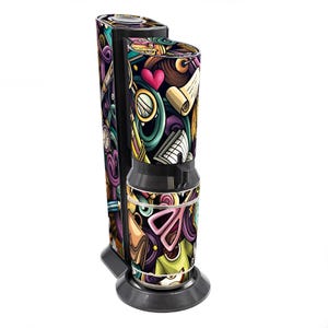 Aufkleber Set für Sodastream Crystal 2.0 Design Cartoon Selbstklebende Deko Folie wasserfeste Klebefolie RX049-05