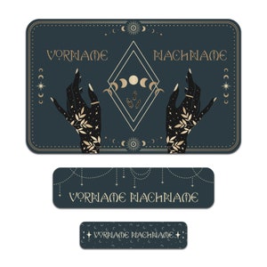 Set di 50 adesivi personalizzati con il nome desiderato per bambini "Esoteric"