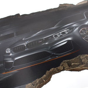 WL24 Wandtattoo Mauerloch BMW M4 F82 100x60cm Aufkleber Wohnzimmer Schlafzimmer Bild 3