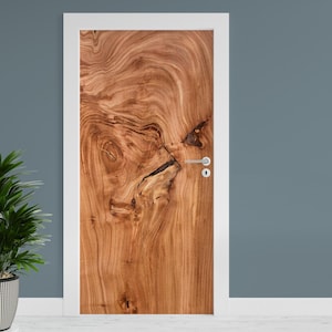 Türfolie "Marmoriertes Holz" 90x200cm Türposter Deko Aufkleber Folie Tapete TF01-52