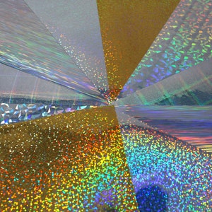 10 DIN A4-ark plotterfilm med holografisk glittereffekt och oljeslick finish för hobbymaterial