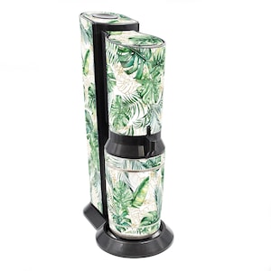 Aufkleber Set für Sodastream Crystal 2.0 Design Monstera Selbstklebende Deko Folie wasserfeste Klebefolie RX049-12