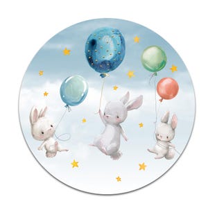 Design Schutzfolie für Tonie Lauscher "Hasen Ballons" Toniebox Aufkleber Y055