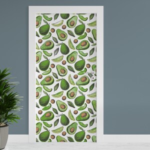 Film décoratif pour porte « Avocat » 90 x 200 cm, poster de porte, autocollant décoratif, papier peint métallisé TF01-33