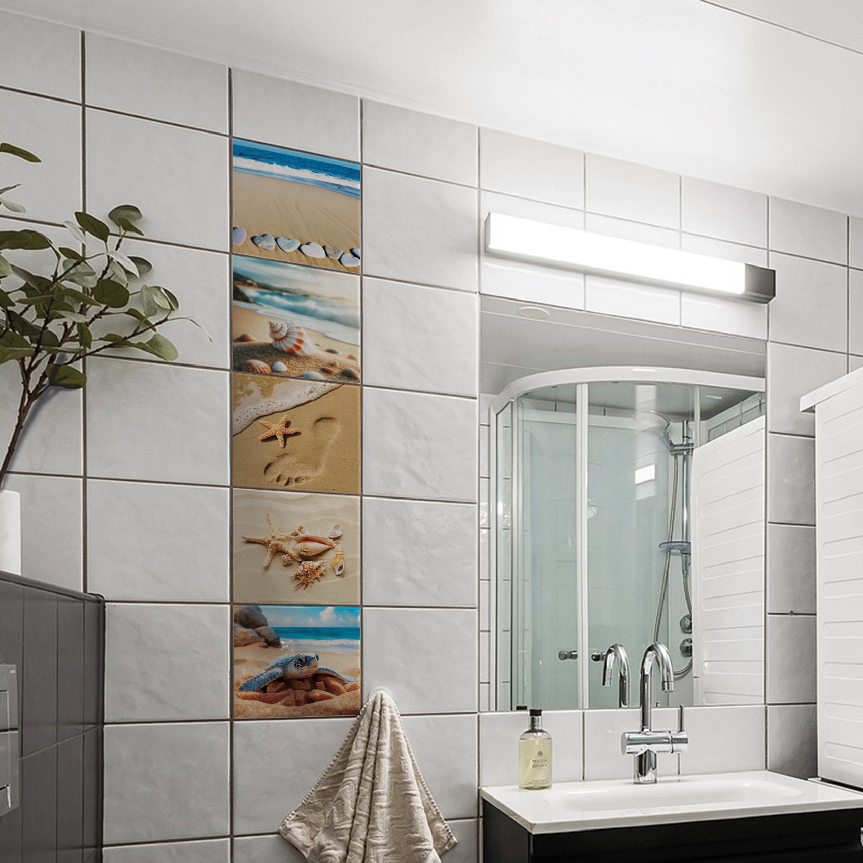 RE-COVERTILES Fliesenaufkleber – 72 Stück, 10x10 Cm, Selbstklebend Für Bad & Küche