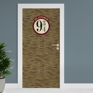 Door foil &quot;Train station wall&quot; 90 x 200 cm door poster decoration sticker foil wallpaper TF01-03
