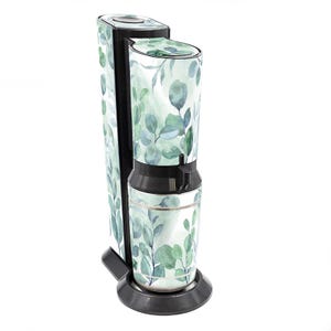 Aufkleber Set für Sodastream Crystal 2.0 Design Eukalyptus Selbstklebende Deko Folie wasserfeste Klebefolie RX049-04