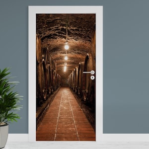 Türfolie "Weinkeller" 90x200cm Türposter Deko Aufkleber Folie Tapete TF01-02