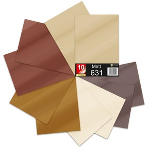 10er Set DIN A4 Bögen Braun 30x21cm ORACAL 631 Matt Folie Auto Plotter