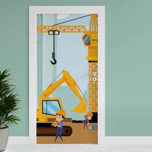 Türfolie "Baustelle" 90x200cm Türposter Deko Aufkleber Folie Tapete TF04-17
