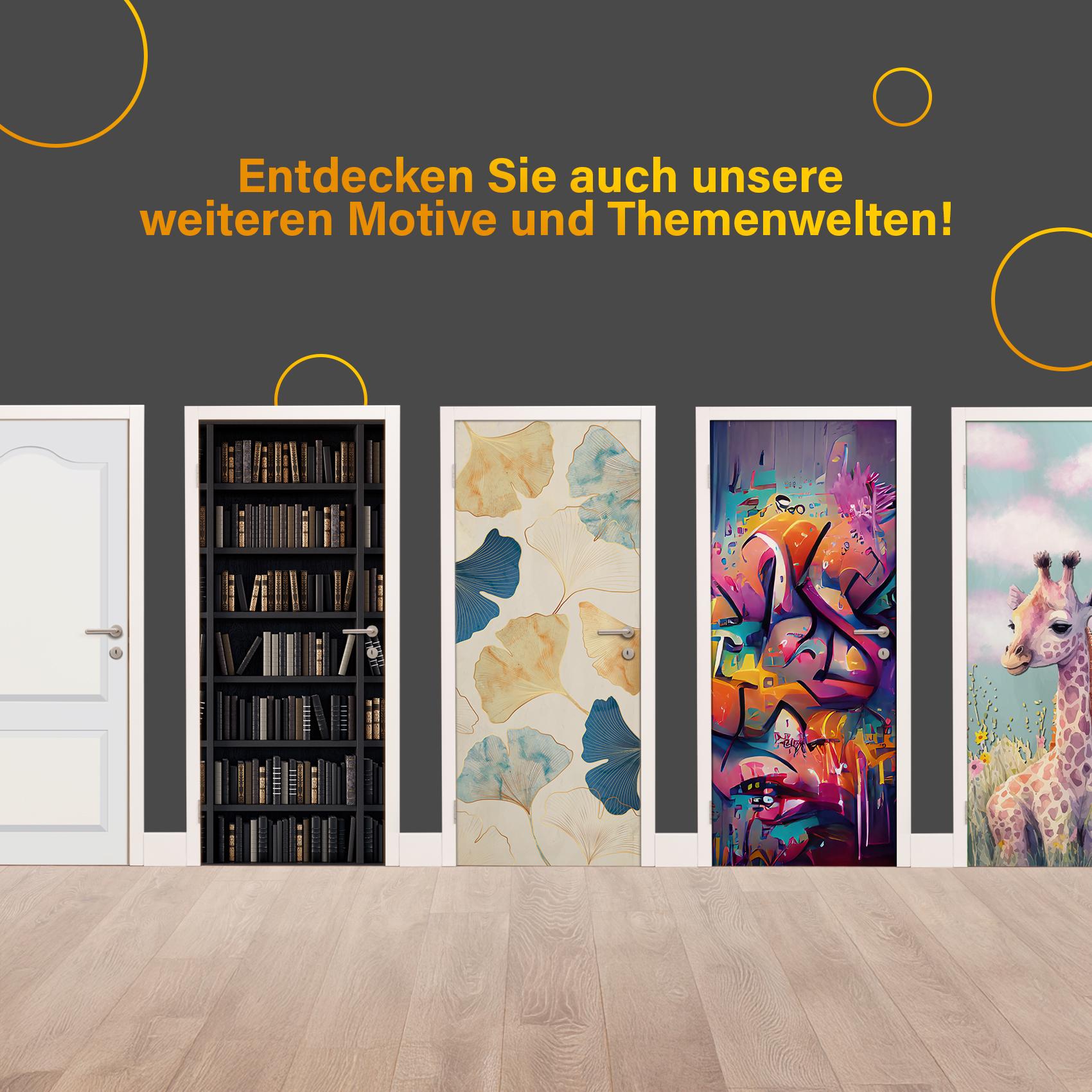 3D-deursticker, vintage en trap, deurposter, deursticker 3D-deursticker, vintage en trap, deurposter, deursticker