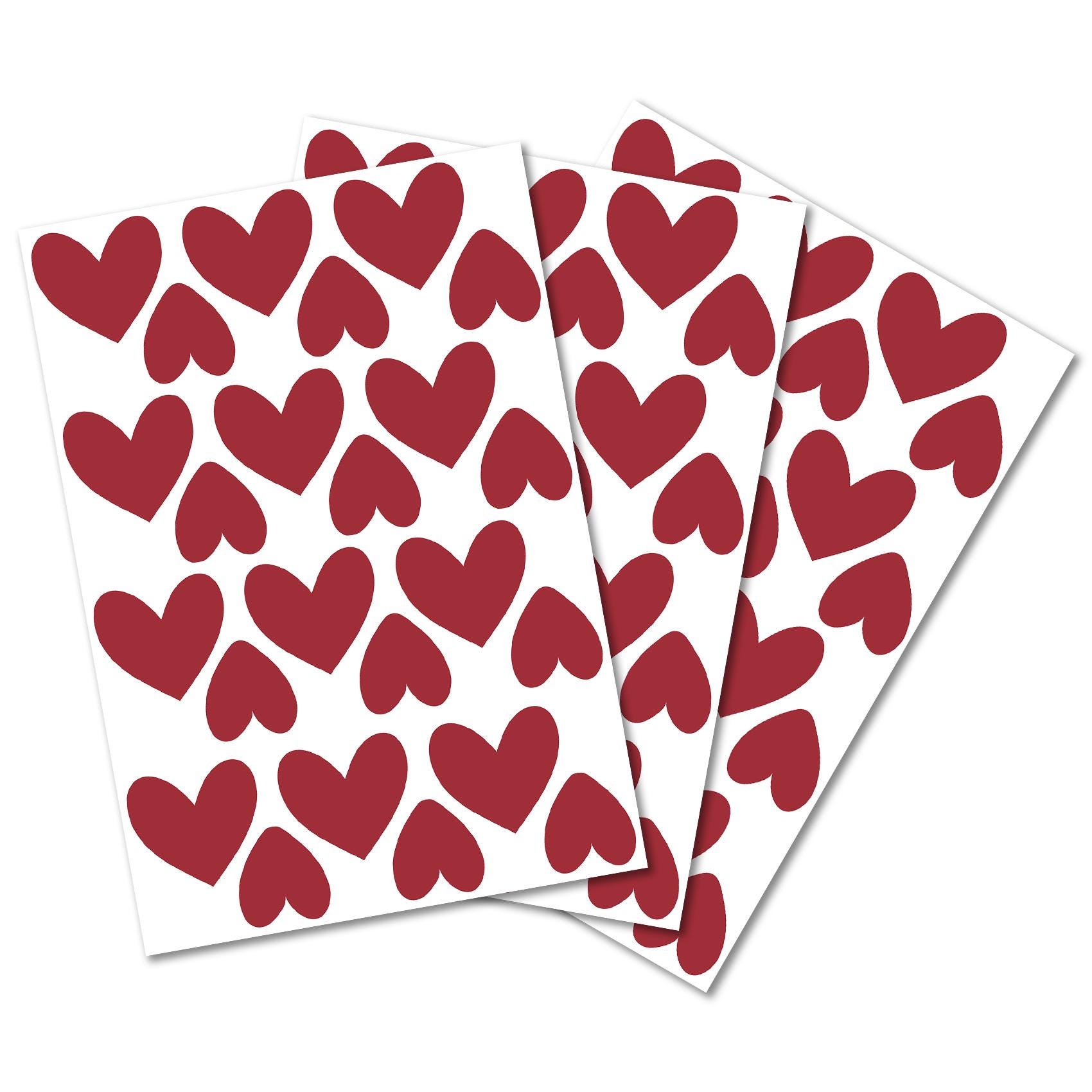 Rote Herz-Aufkleber Für Wand – Deko Für Valentinstag, Hochzeit, Schlafzimmer, Einfach Abziehbar