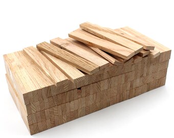 80 stuks rode eikenhouten strips, 22x8x160mm, knutselblokken, knutselhout, decoratieve houten stokjes, decoratief hout voor doe-het-zelf-knutselwerkjes