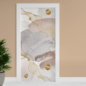 Türfolie "Abstrakte Linien" 90x200cm Türposter Deko Aufkleber Folie für Tür Tapete Türaufkleber TF01-36