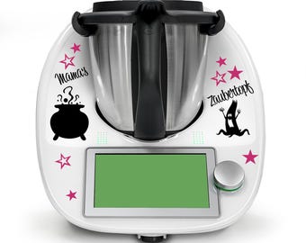 Grafix Aufkleber Für Thermomix TM31 | Hibiskus-Motiv, Schwarz Matt | Wasserdicht & Haltbar