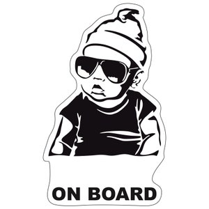Nome desiderato Bambino a bordo Young Cap 12 x 7 cm Sticker Foil Accessori per auto