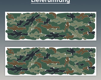 CAMOUFLAGE AUFKLEBER SET XXL Camo Army Sticker Auto Dekor Tuning Dreieck C-01 EUR 45,95