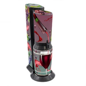 Aufkleber Set für Sodastream Crystal 2.0 Design Wein Selbstklebende Deko Folie wasserfeste Klebefolie RX049-11