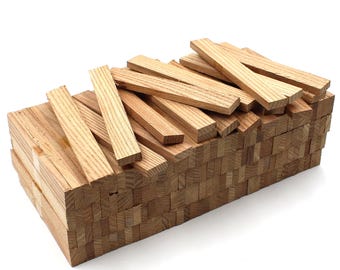80 stuks iepenhouten strips, 22x8x160mm, knutselblokken, knutselhout, decoratieve houten stokjes, decoratief hout voor doe-het-zelf knutselwerkjes
