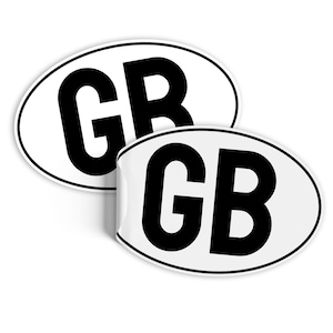 2x country code stickers according to DIN EU standard 17.5 x 11.5 cm license plate sticker for car truck camper van bus weatherproof self-adhesive R226-13