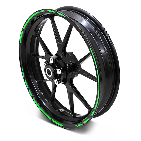 Compleet Set Voor 2 Velgen 18 Piece Set Wheel Edge Sticker Stickers For Motorcycle Car Rims Design Complete Set Rim Stickers For 15" 16" 17" 18" 19 Inch MR020 (04 Neon Red Zelfklevende Velgrand Decoratie - View #2