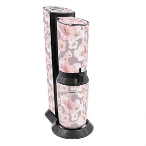 Aufkleber Set für Sodastream Crystal 2.0 Design Kirschblüten Selbstklebende Deko Folie wasserfeste Klebefolie RX049-03