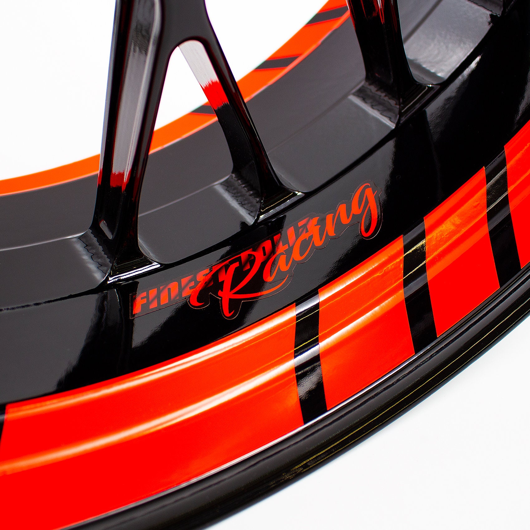 Felgenrandaufkleber GP-Design Neon Rot - Vorgekrümmt Für 20-24 Zoll Felgen - Motorrad & Auto