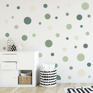 Wall sticker circles dots forest green wall sticker children&#39;s room baby room decoration sticker Y035-12