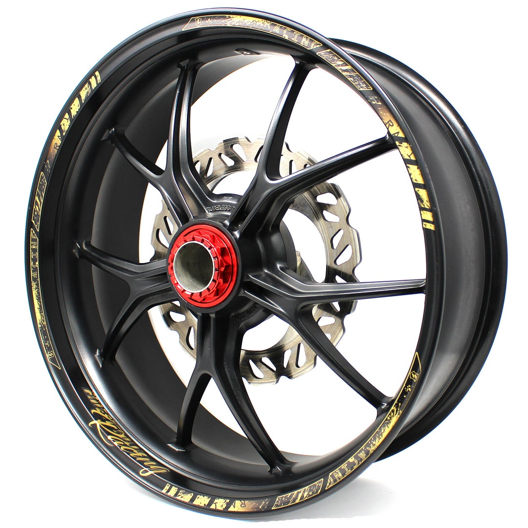 Rim Sticker GP Racing Gold Metallic Gloss for 15 to 19 Inch Rims ...