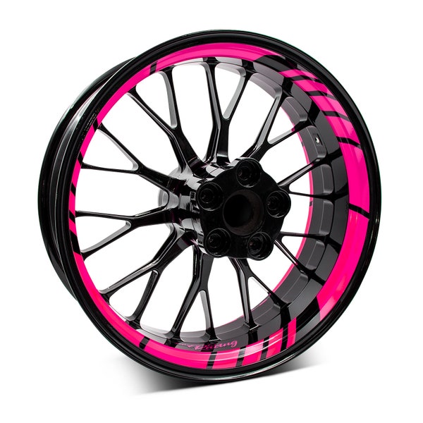 Felgenrandaufkleber GP Design "Neon Pink" Motorrad Felgenbett MR020-05