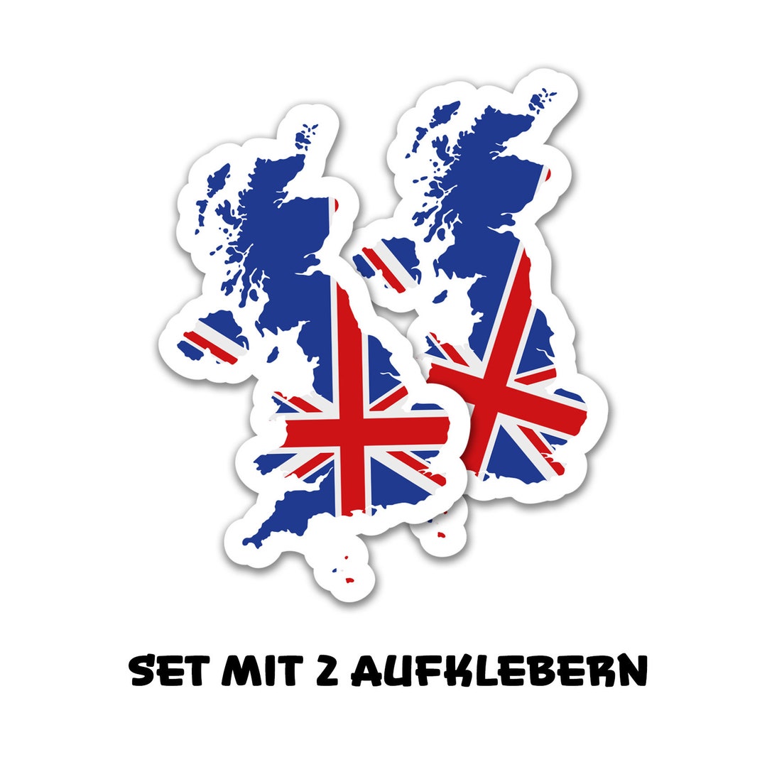 2x Sticker Country Flag Silhouette Country Federal State Set for Car ...