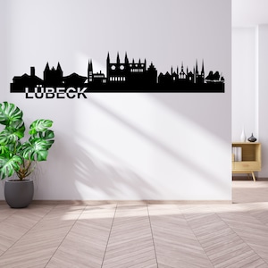Wall Sticker Cities Skyline Lübeck Germany Wall Sticker Panorama Wall Sticker YX038