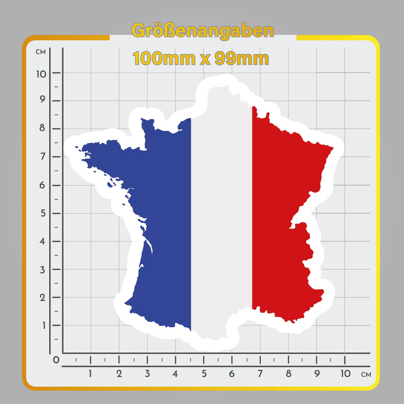 Lot De 2 Autocollants Silhouette Pays - Drapeau Style Fédéral, Résistants Aux Intempéries Pour Voiture, Vélo, Valise