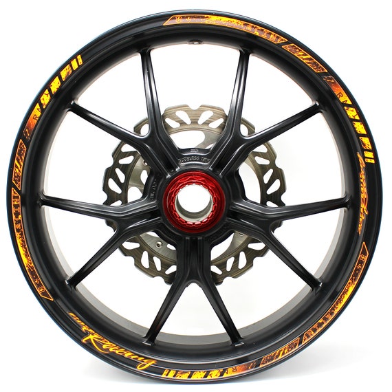 Felgenrandaufkleber GP-Design – Für 10 Zoll Felgen, Orange Matt, Selbstklebend, Made In Germany