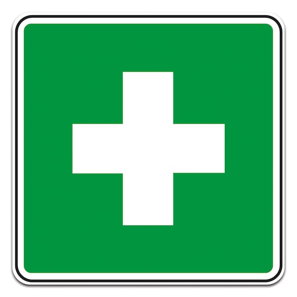 2er Set Aufkleber "Erste Hilfe" Kreuz Verbandskasten Schild Rettungszeichen R004