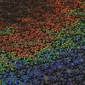 Effect Foil Foil Plotter Foil Hologram Stars 63 cm x 5 m Effect Oilslick Sticker Plot Foil Plotter Foil Vinyl Oracal Sticker