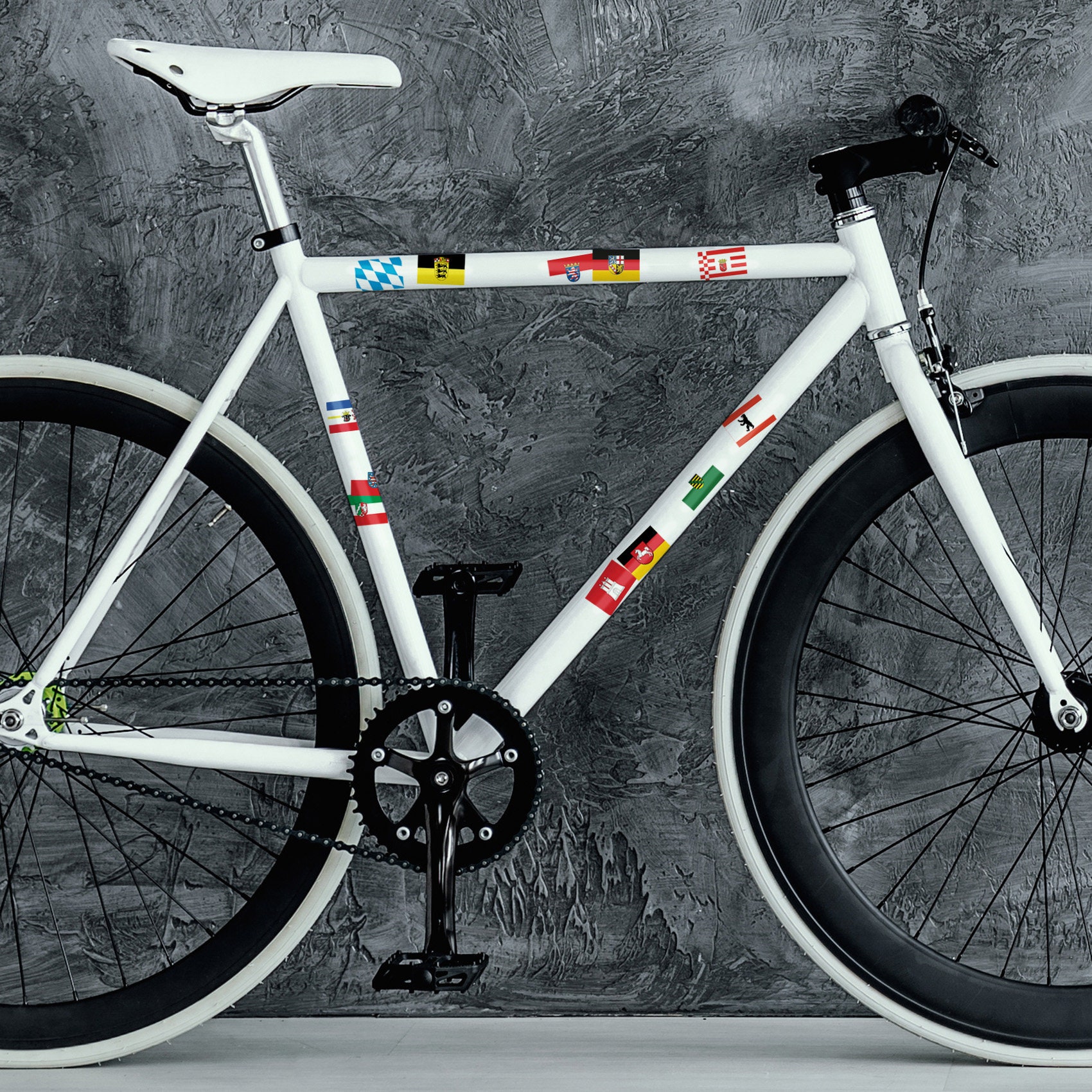 Adesivi Con Bandiere Nazionali, Set Di Adesivi Per Bicicletta - Foto 2