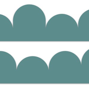 Muursticker voor kinderkamer rand wolken turquoise 15 cm x 200 cm zelfklevende muursticker babysticker muursticker Y034-08