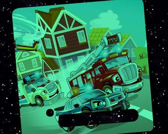 Finest-Folia Toniebox Sticker Emergency Services Glow-in-the-Dark Film Sticker Children Protective Film Accessories Y031-31