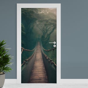 Türfolie "Hängebrücke" 90x200cm Türposter Deko Aufkleber Folie Tapete TF01-24
