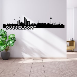 Wall Sticker Cities Skyline Düsseldorf Germany Wall Sticker Panorama Wall Sticker YX038