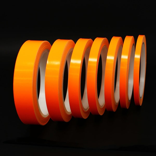 10 m sierstrips "Neon Oranje" in verschillende breedtes auto tuning stickerstrepen sierstrips
