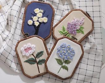 Flower Embroidery Kit, Beginner embroidery kit, Floral embroidery kit, Modern Embroidery Kit wildflower, diy craft kit, gift for her